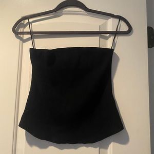 PLAIN BLACK SOFT TUBE TOP